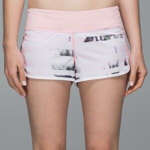 Lululemon Athletica Pink and White Athletic Shorts Size 6